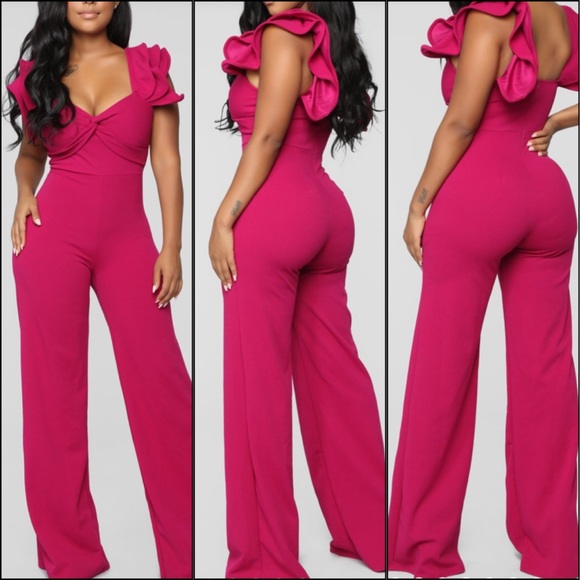 Fashion Nova Pants - Sexy Magenta Romper